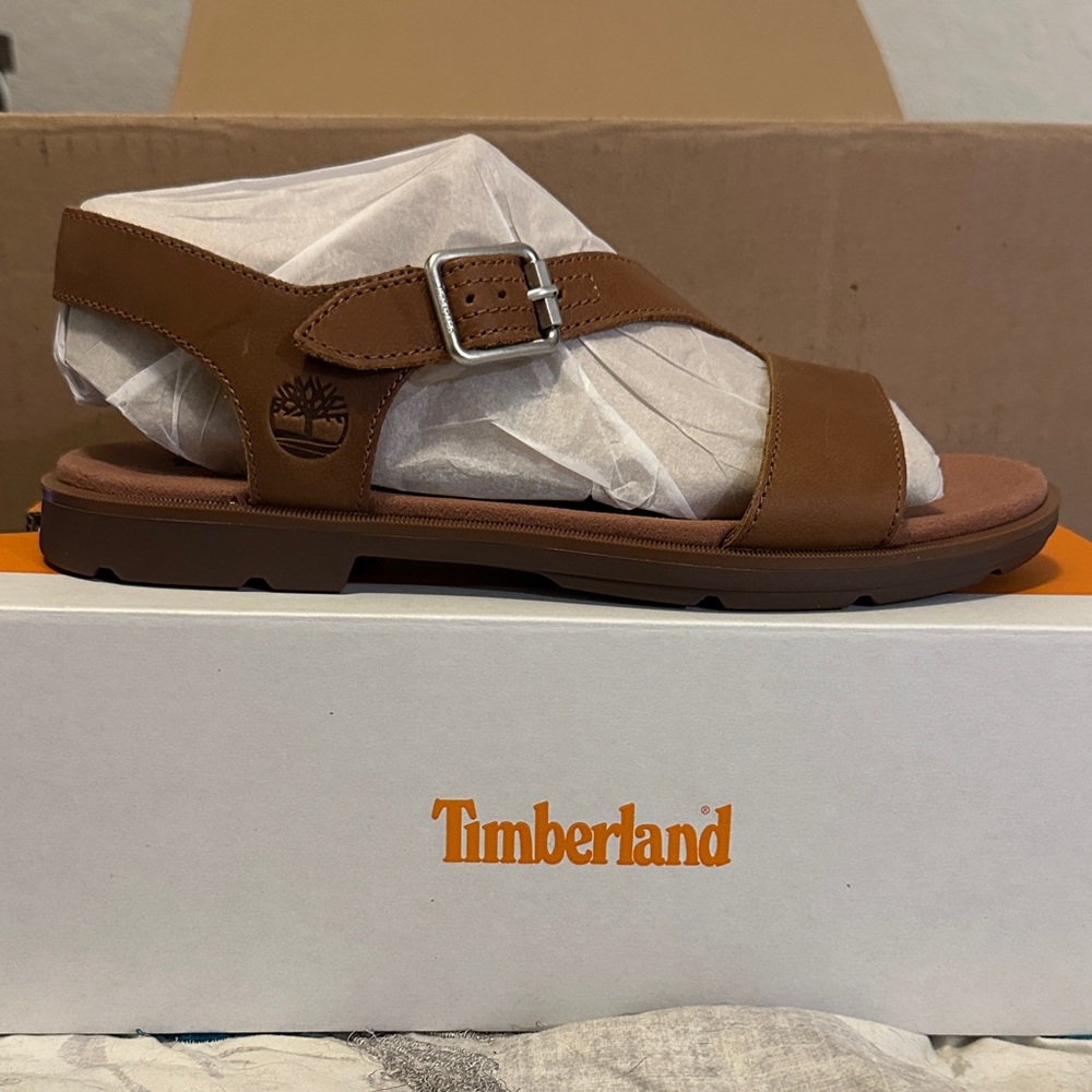 Timberland Calista Bay Backstrap Sandal Rust Full Grain